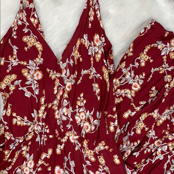 Flynn Skye red floral wide-leg jumpsuit - Picture 6 of 7